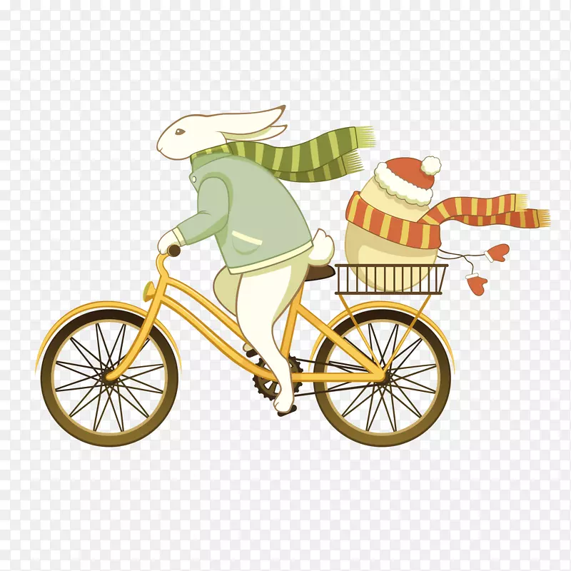 复活节兔子骑自行车复活节彩蛋来了