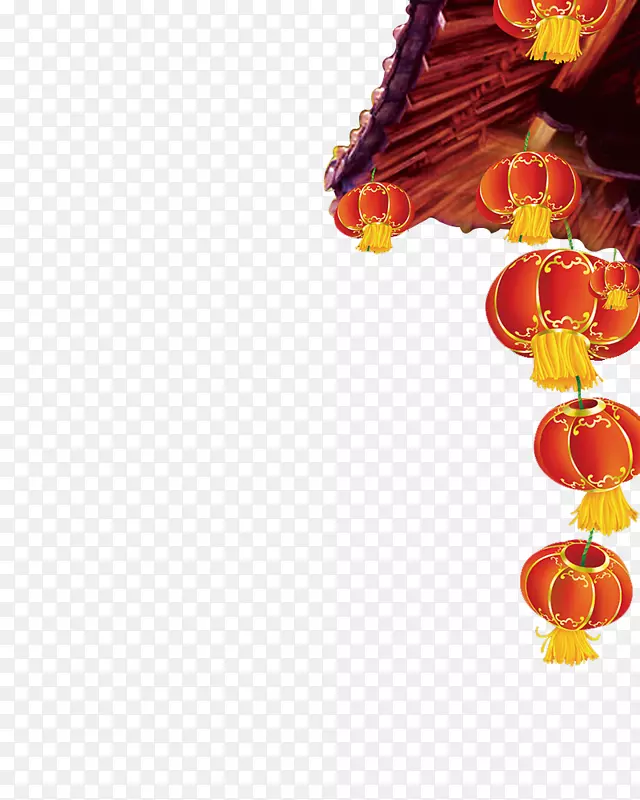 新年元宵节纸灯笼png图片-节日