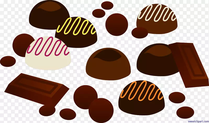 巧克力棒巧克力松露纸杯蛋糕剪贴画巧克力