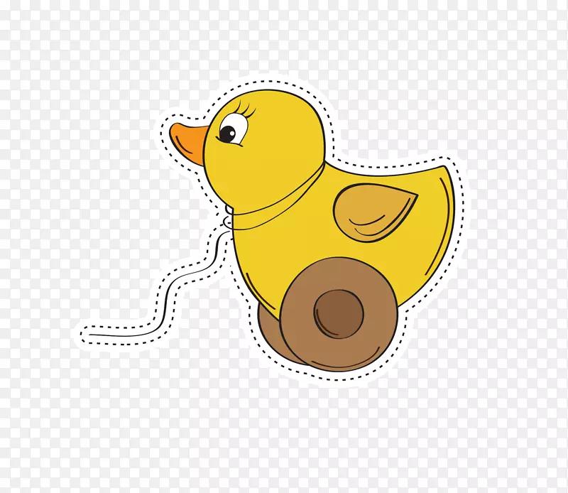鸭图形插图玩具图像-小泡泡