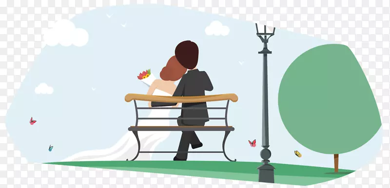 不情愿的婚纱插画产品设计企业-婚姻