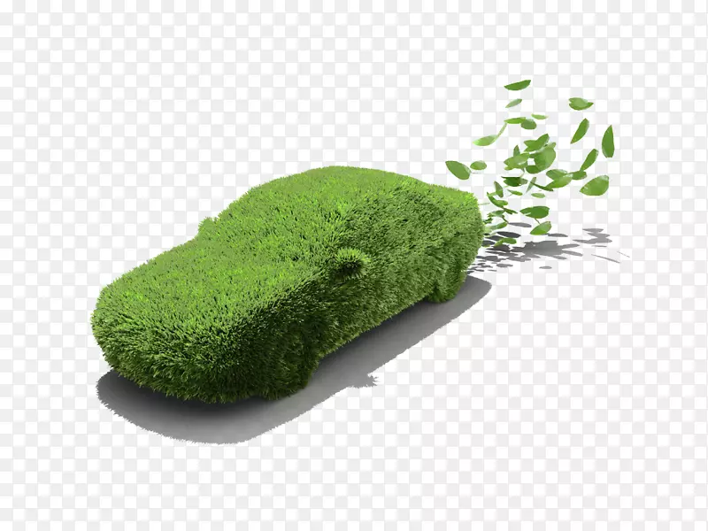 电动汽车绿色汽车现代科纳绿色背景