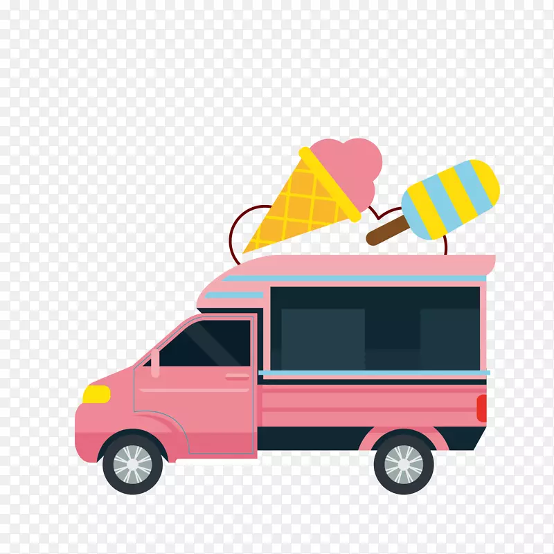 雪糕车街食物图形冰淇淋车-手推车