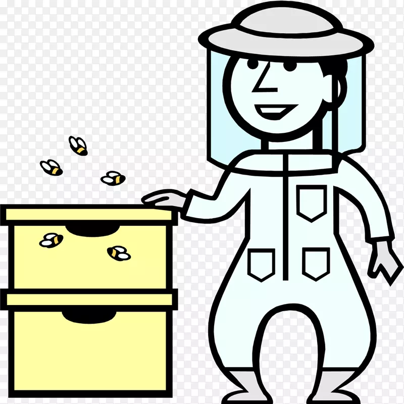 剪贴画养蜂人png图片图像-蜜蜂