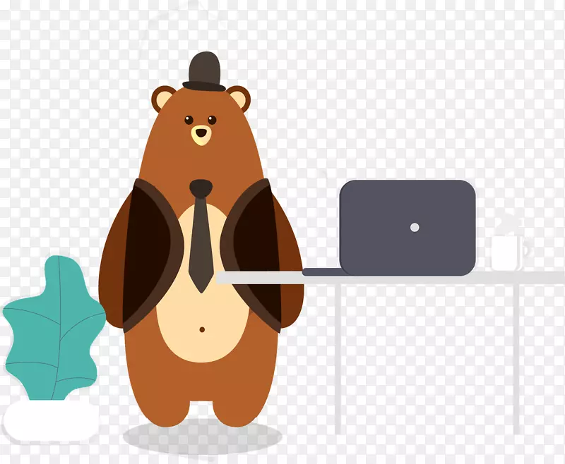 熊插图剪贴画产品设计-熊