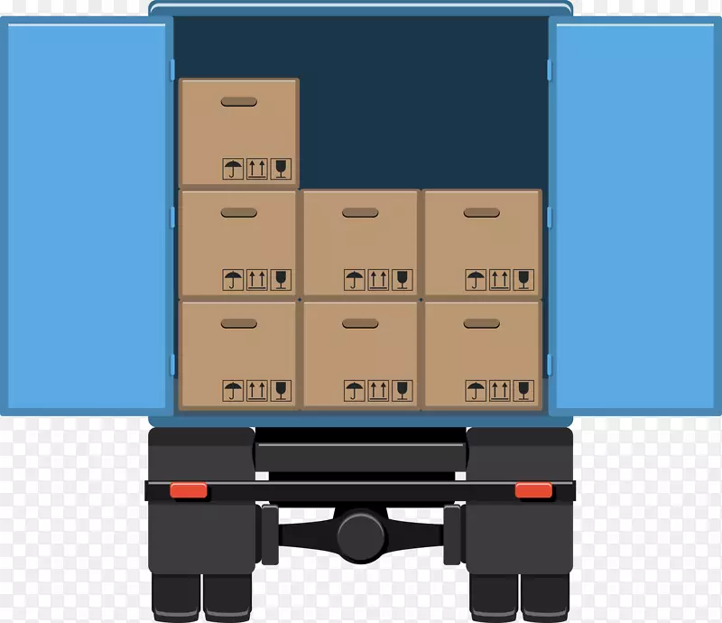 货物图形卡车包装和标签运输.货物
