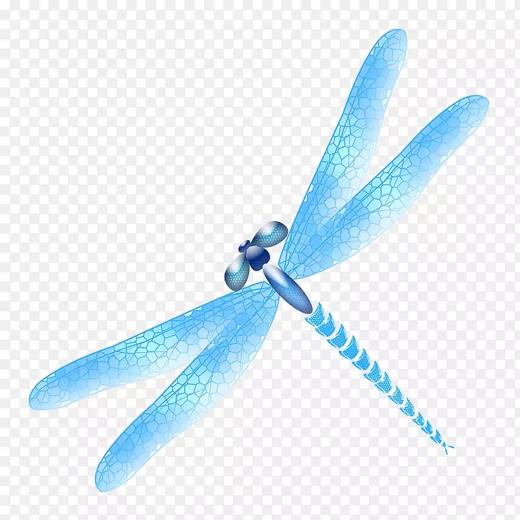 蜻蜓昆虫蓝色png图片rgb彩色模型-蜻蜓