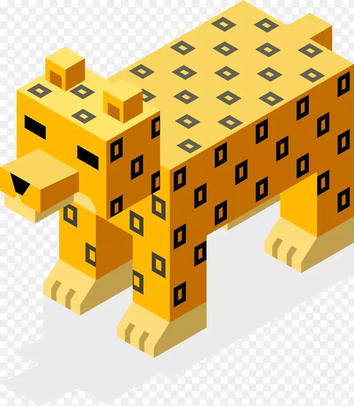 豹子形象设计三维空间动物豹