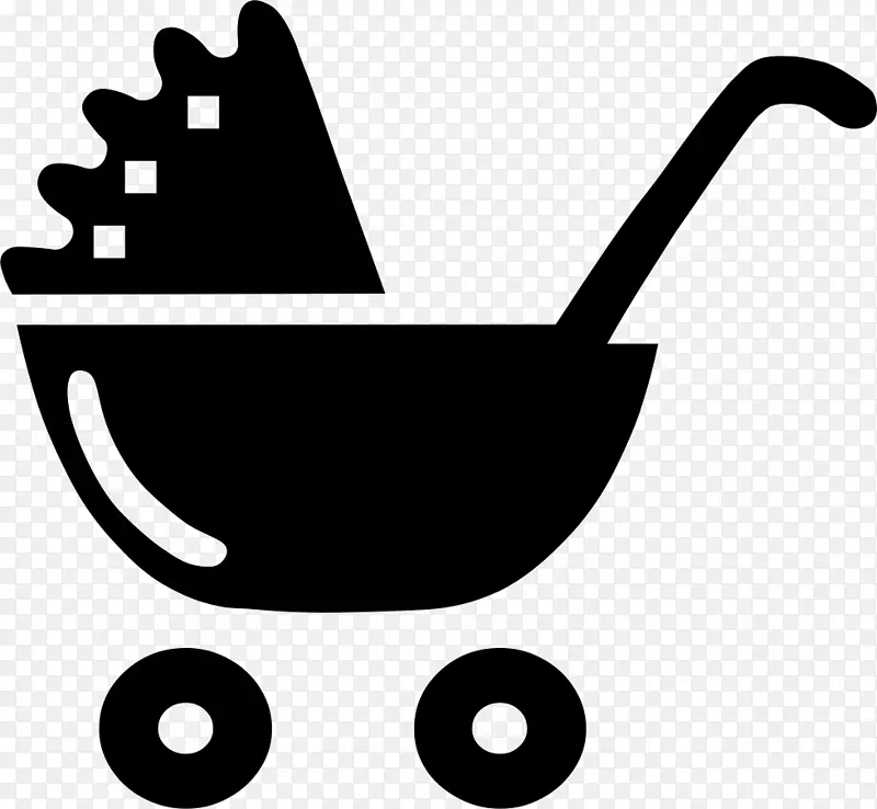 婴儿运输网上购物车夹艺术-婴儿图标