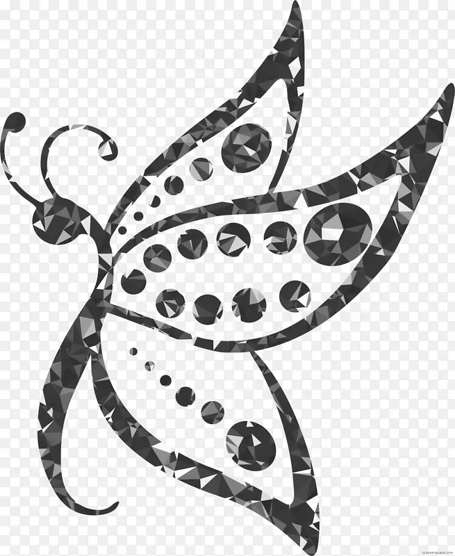 蝴蝶剪贴画轮廓线艺术视觉艺术-蝴蝶