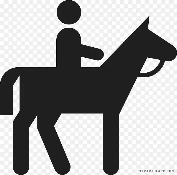 马和骑手马术图形剪贴画.马