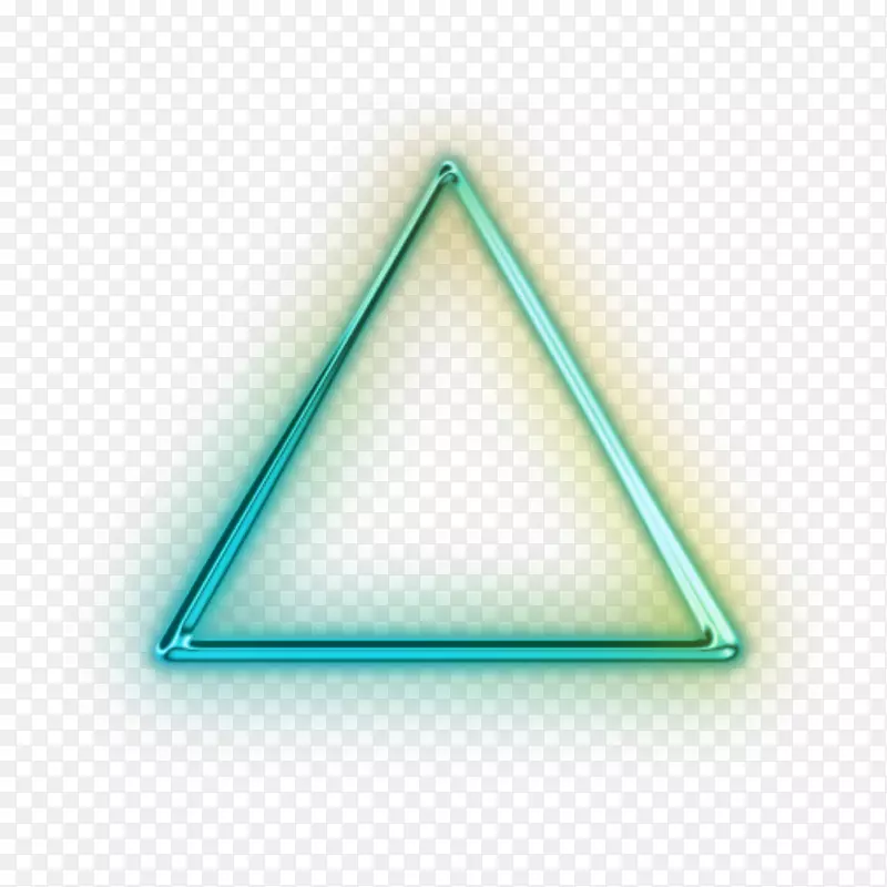 三角形霓虹灯照明png图片霓虹灯标志三角形