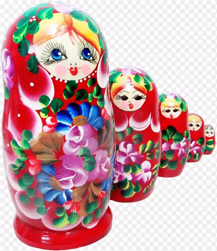 Matryoshka娃娃剪贴画玩具纪念品-娃娃