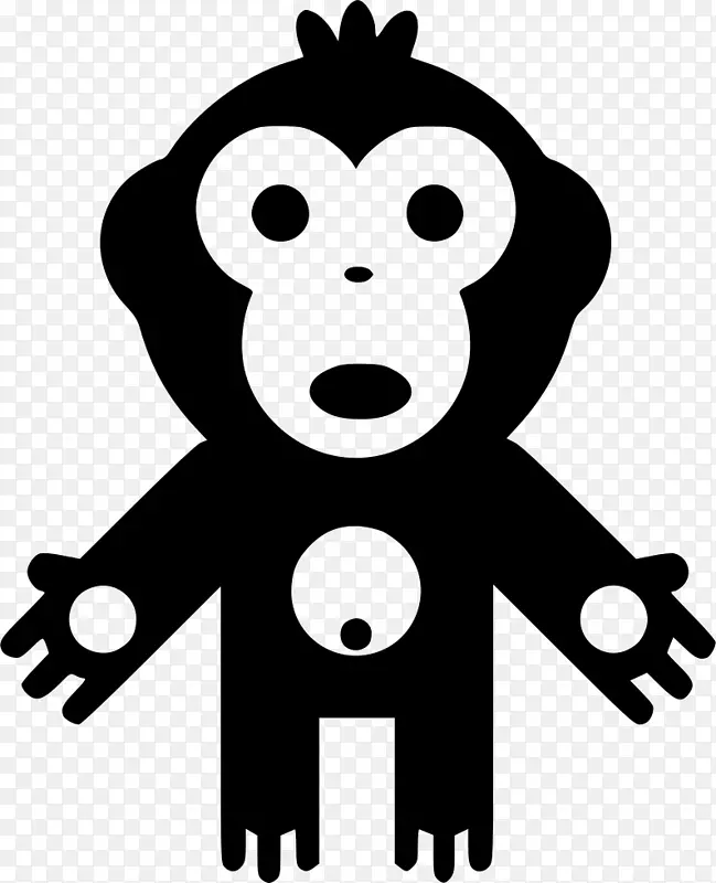 剪贴画猩猩电脑图标普通黑猩猩-猩猩