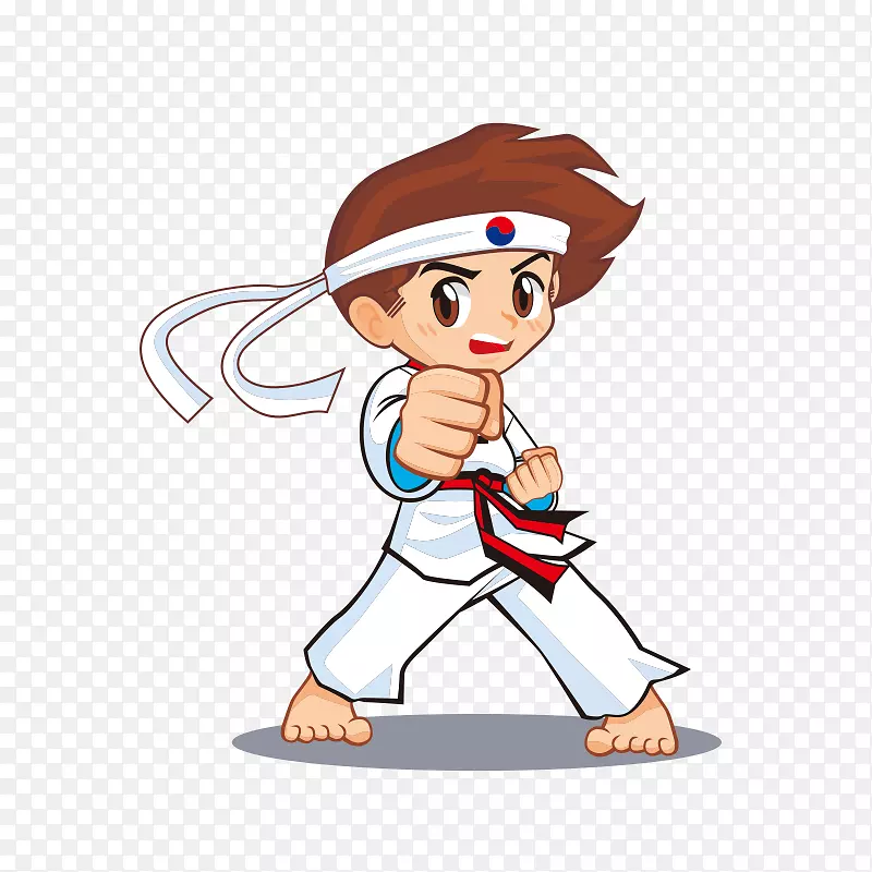 儿童跆拳道png图片动画武术跆拳道
