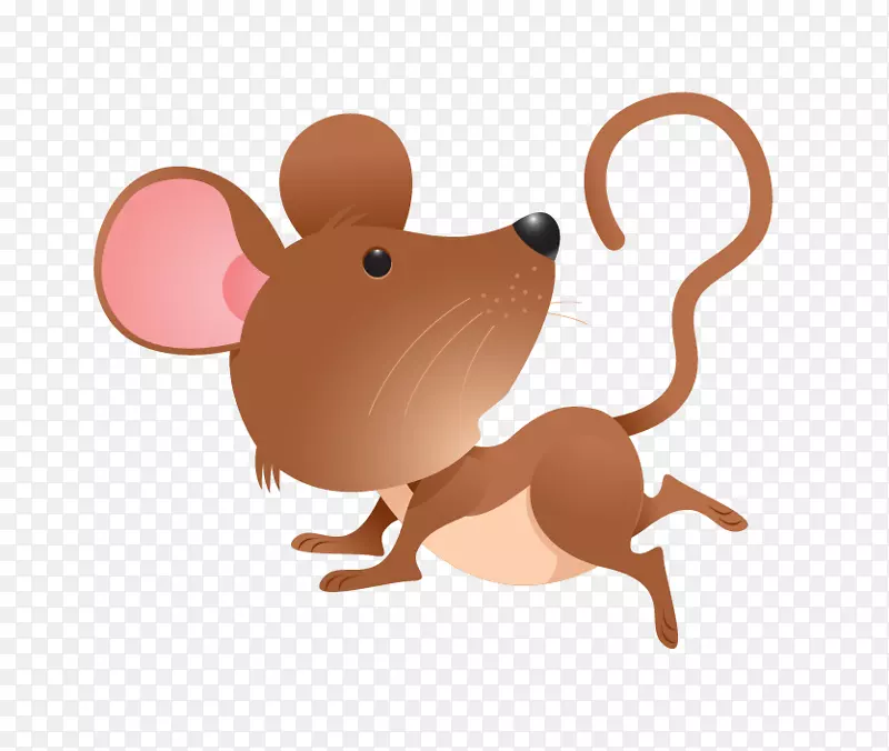 卡通棕色老鼠图像剪贴画-老鼠