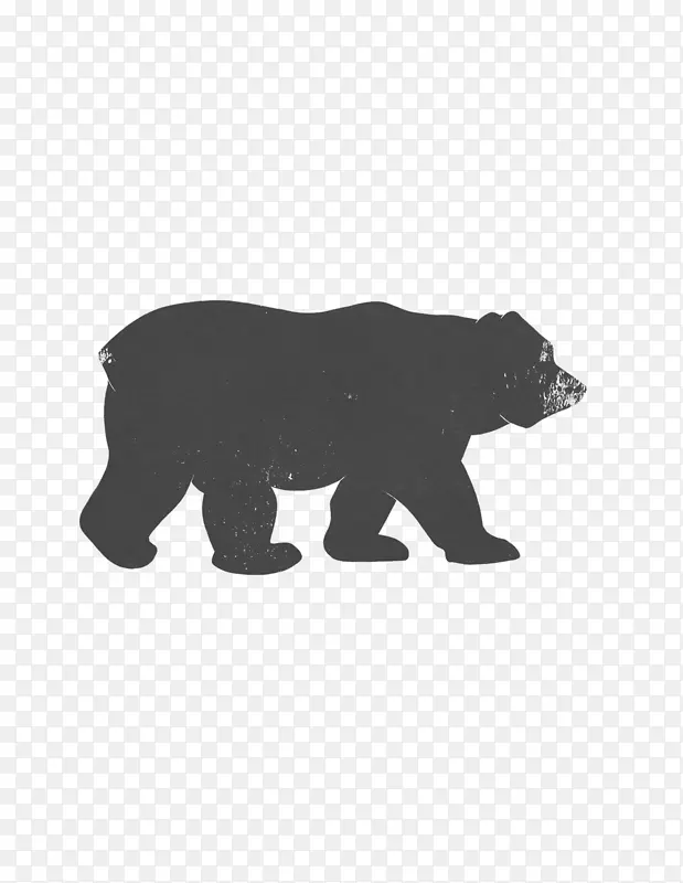 熊海报设计剪影陆生动物-熊