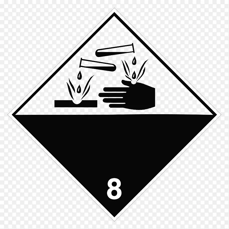 危险货物8级腐蚀性物质危险货物纸标签腐蚀性