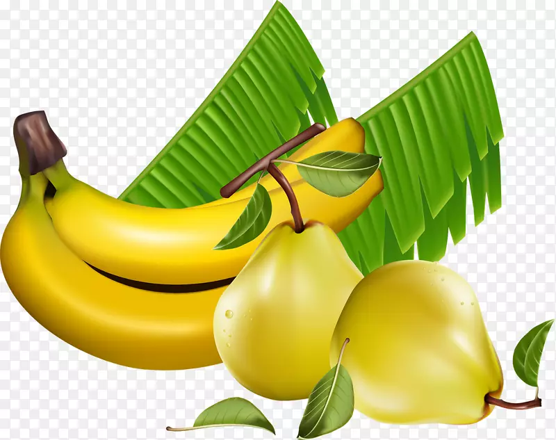 梨子图形剪贴画香蕉梨