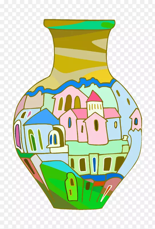 剪贴画花瓶图形陶罐花瓶