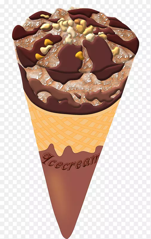 冰淇淋圆锥形圣代冰淇淋店-冰淇淋