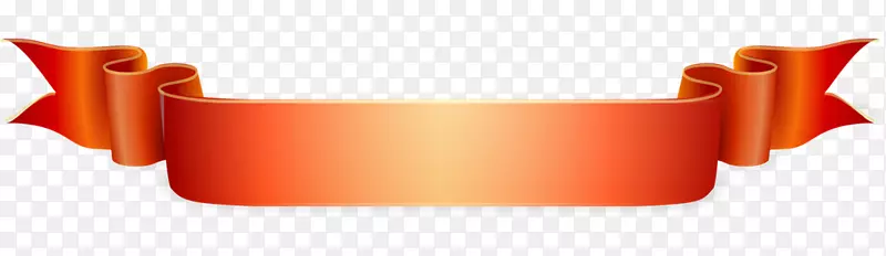 橙色色带图形剪辑艺术意识丝带.色带