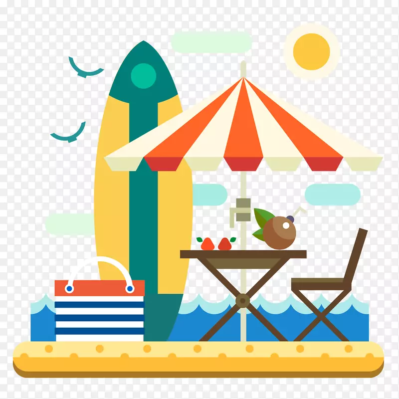 png图片平面设计图形海滩.阳伞