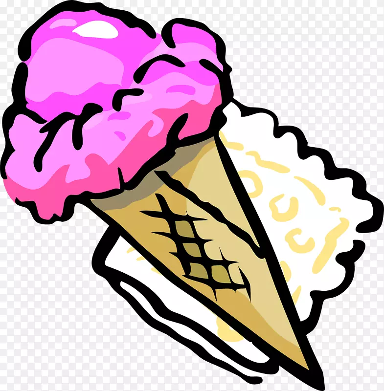 冰淇淋圆锥形冰淇淋POP冰淇淋