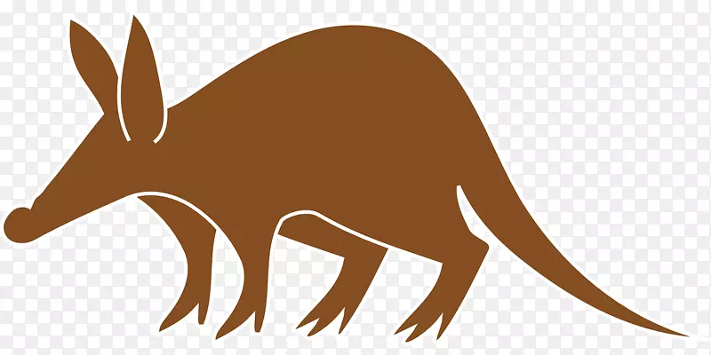 Aardvark剪贴画露天食蚁兽免费内容-棕色食蚁兽