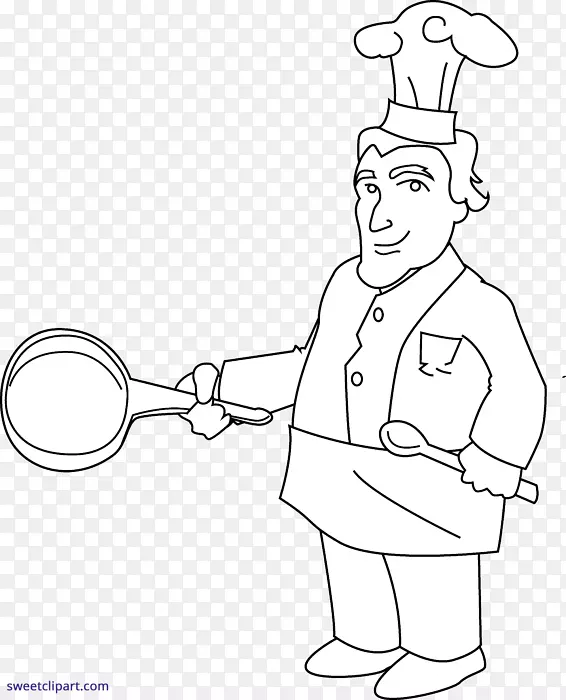 剪贴画厨师图形插图图像烹饪
