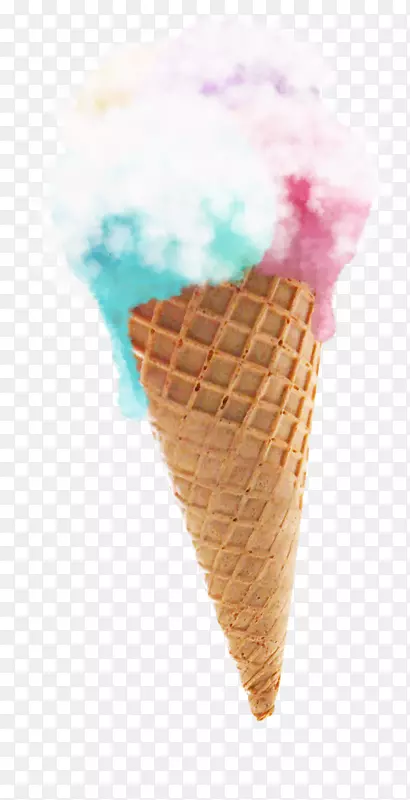 冰淇淋锥，华夫饼，甜点食品-冰淇淋
