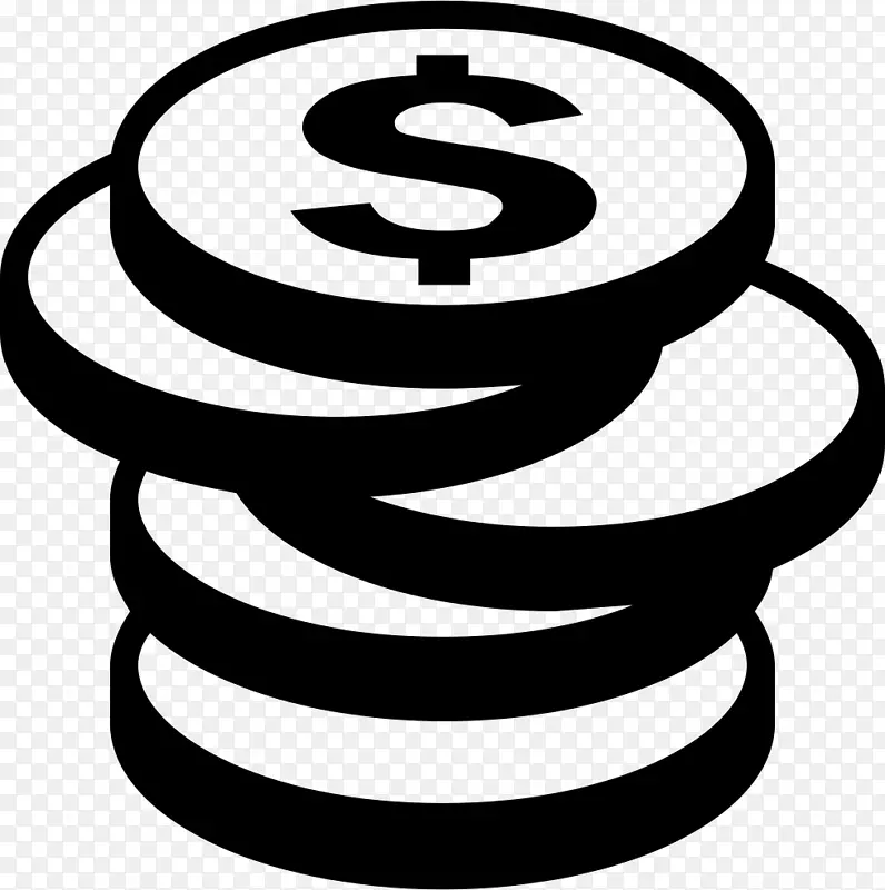 计算机图标美元硬币可伸缩图形png图片.硬币