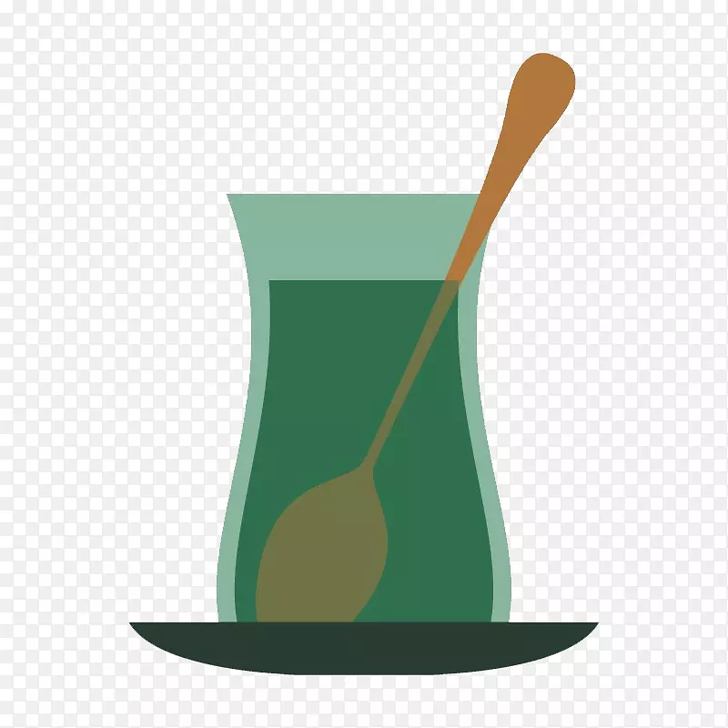 绿茶插图茶袋形象茶具