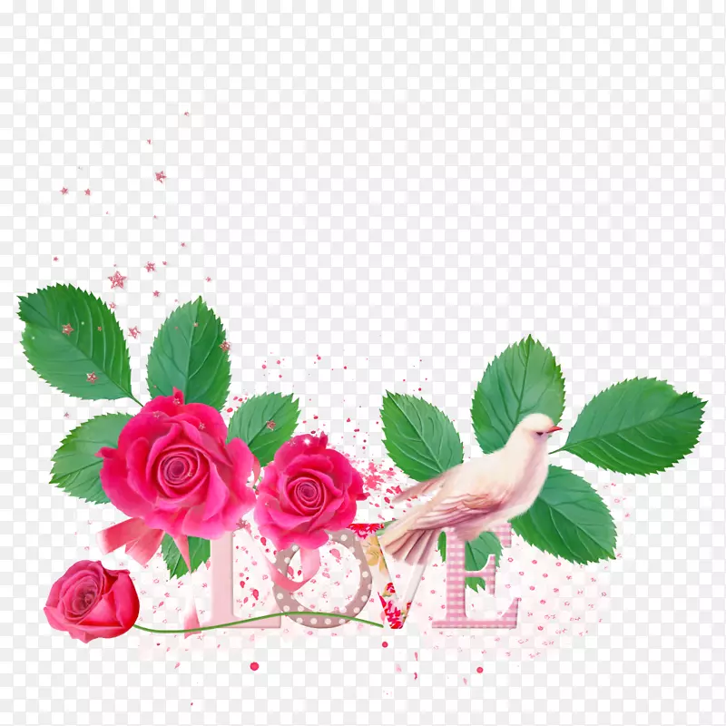 花园玫瑰花卉设计切花
