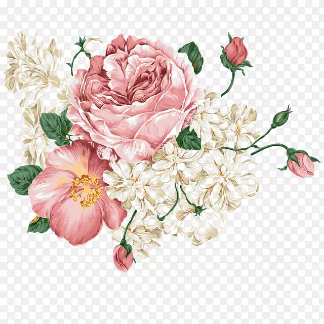 牡丹花型花束粉红色花朵-牡丹