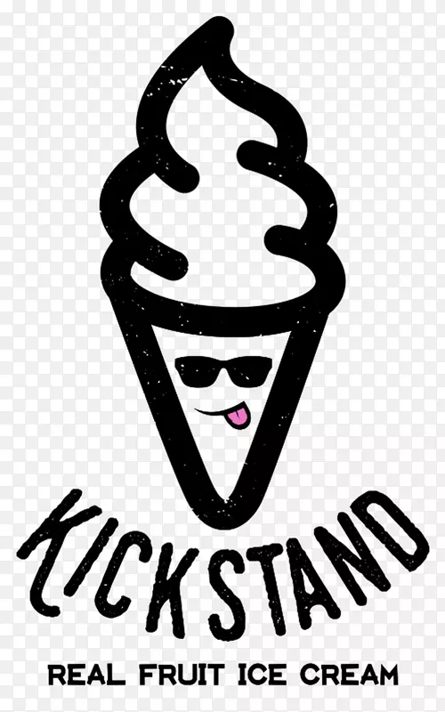 商标剪贴画品牌字形线-抹茶巧克力冰淇淋