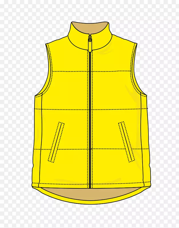 产品设计系列-黄色黑色西装背心