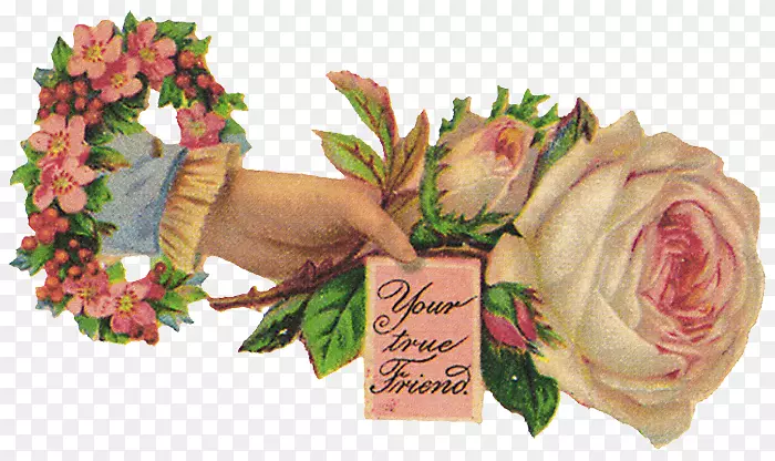 花园玫瑰花束珠花卉设计.花卉形象