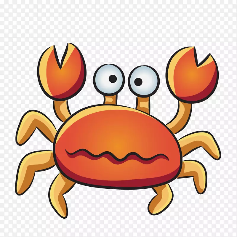 海洋生物水生动物剪贴画图形可爱螃蟹