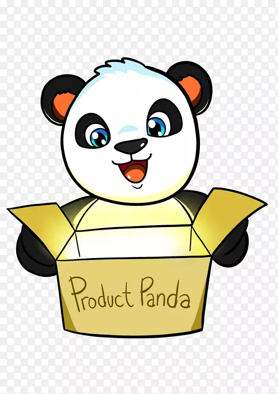 剪贴画插图产品卡通线-熊猫标志