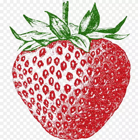草莓橡胶印花剪贴簿水果T恤-派对