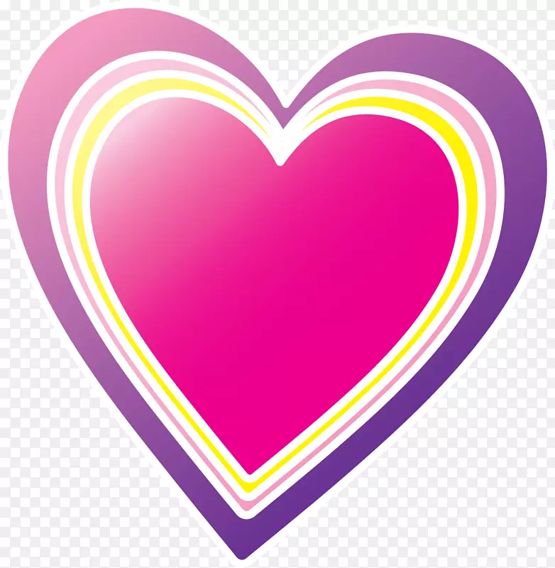 心脏剪贴画情人节线粉红m-心图案