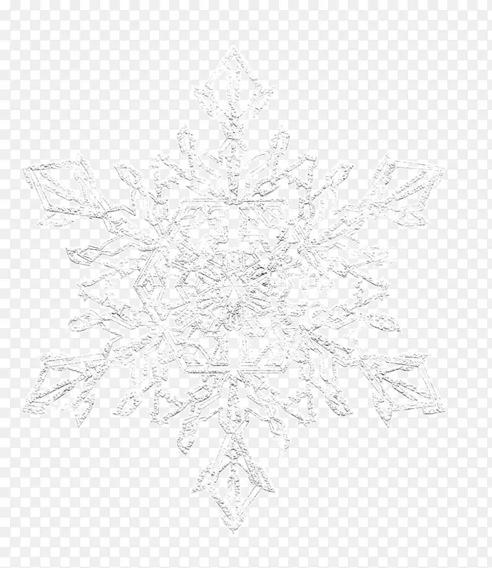 对称图案线雪花树-雪花
