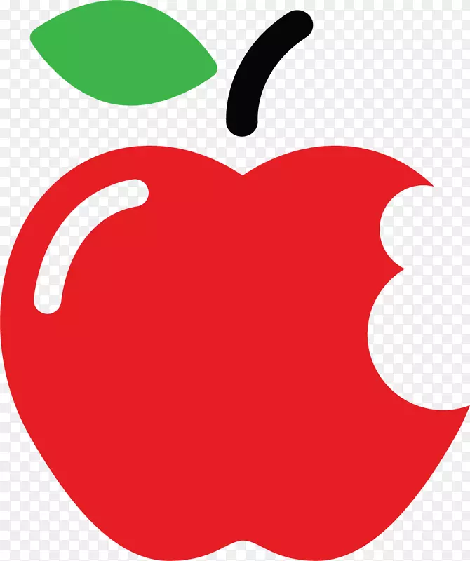 剪贴画图形插图图片png图片-吃一个红苹果日