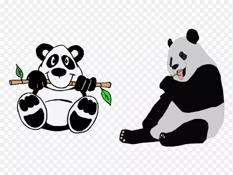 大熊猫熊画卡通形象-熊
