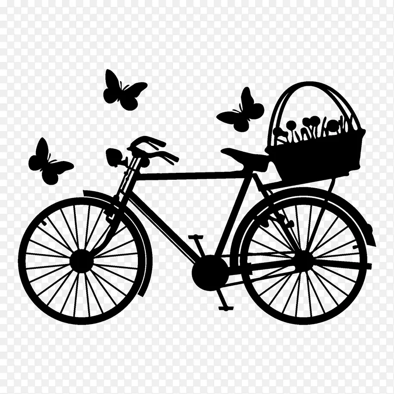 自行车篮子墙贴饰自行车框架.自行车