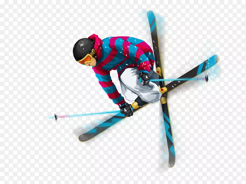 滑雪杆，冬季运动，自由式滑雪，滑雪者