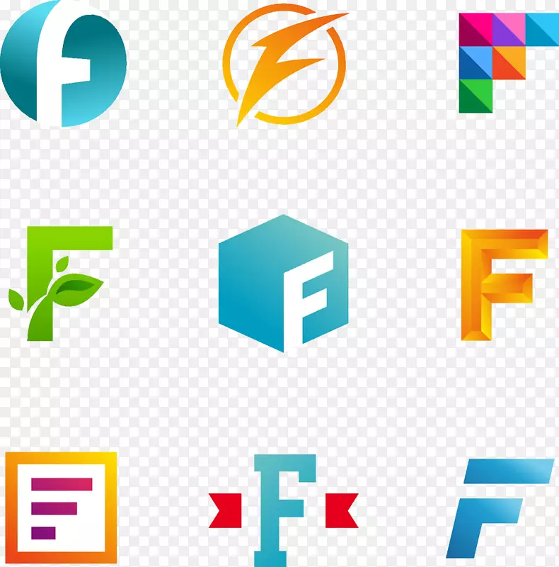 徽标图形图标设计插图f-字母f