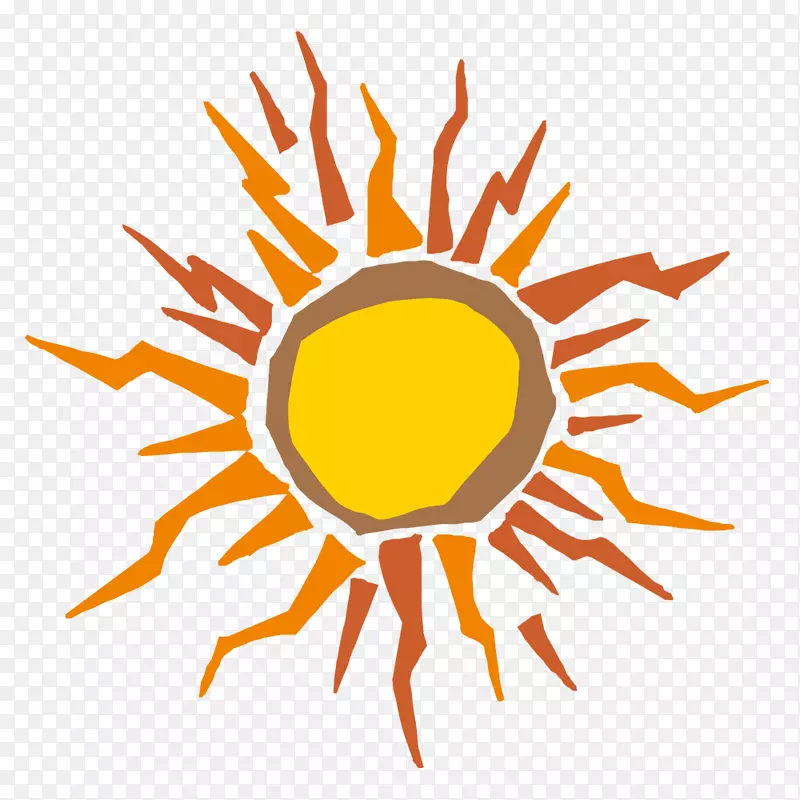 图形t-恤墙太阳能海报-黄色太阳