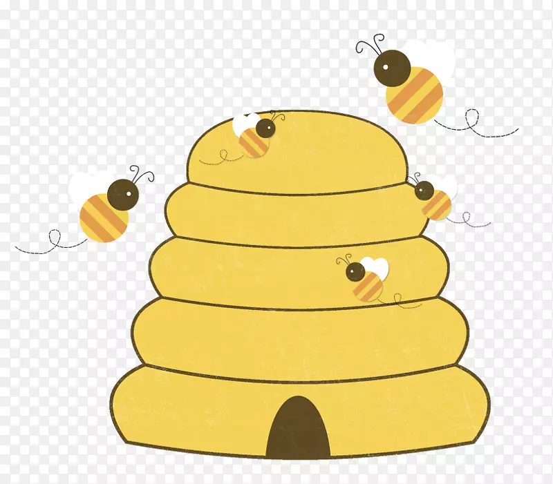 蜜蜂剪贴画蜂巢插图-蜜蜂